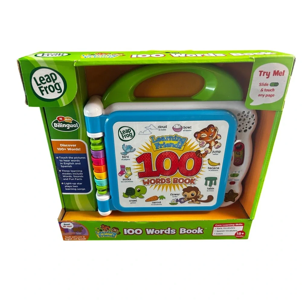 LeapFrog Learning Friends 100 Words Book Bilingual English‎ Spanish Toddler Toy